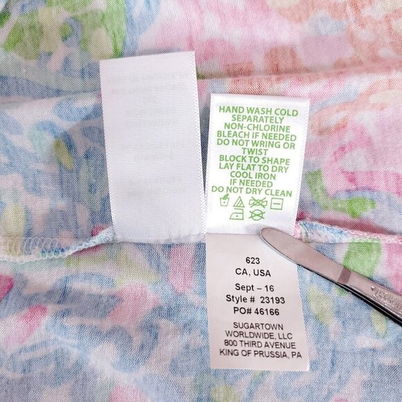 Lilly Pulitzer Almeria Womens Medium Lovers Coral Stretch Off the Shoulder Top - Picture 9 of 11